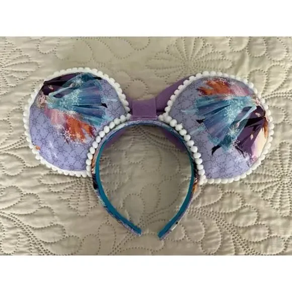 Disney Frozen Anna Elsa Handmade Minnie Ears - Picture 2 of 5